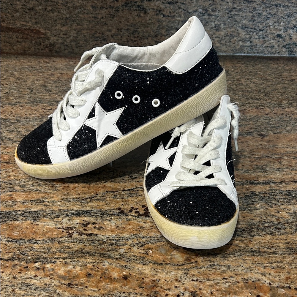 Sparkling Black and White Women's Sneakers